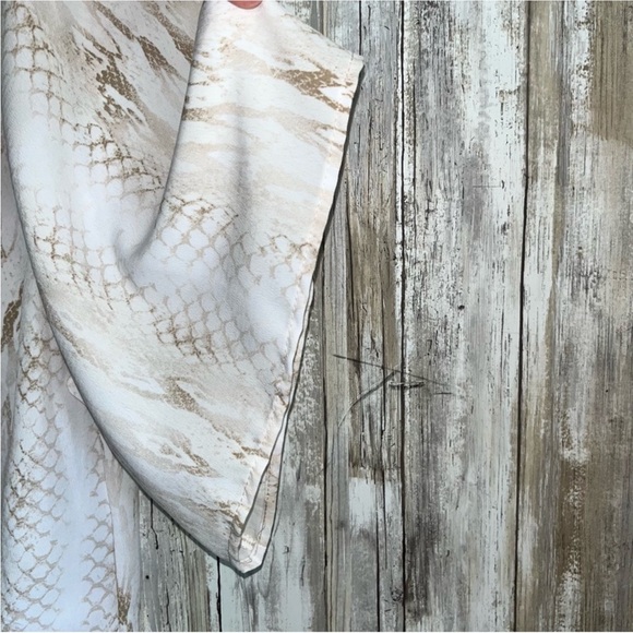 Entro Cream Oversized Snake Print Blouse - Picture 2 of 5